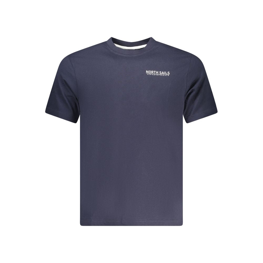 T-Shirt by North Sails for men in cotton blue & print showcases a fashionable silhouette, elegantly detailed with a fashionable and crew neckline for a sophisticated, high-fashion look.