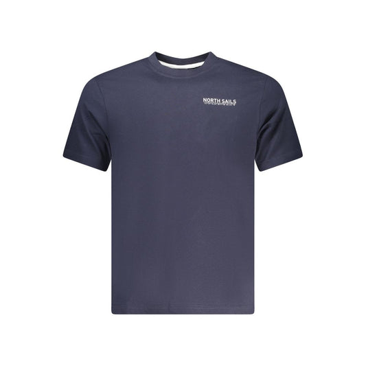 T-Shirt by North Sails for men in cotton blue & print showcases a fashionable silhouette, elegantly detailed with a fashionable and crew neckline for a sophisticated, high-fashion look.