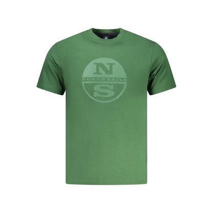 T-Shirt by North Sails for men in cotton green & print showcases a dramatic silhouette, elegantly detailed with a dramatic crew neckline and for a truly dramatic finish.