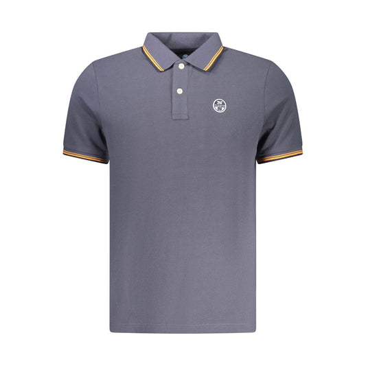 Polo Shirt by North Sails for men in cotton blue showcases a sharp silhouette, detailed with a refined and sharp for a sophisticated finish.