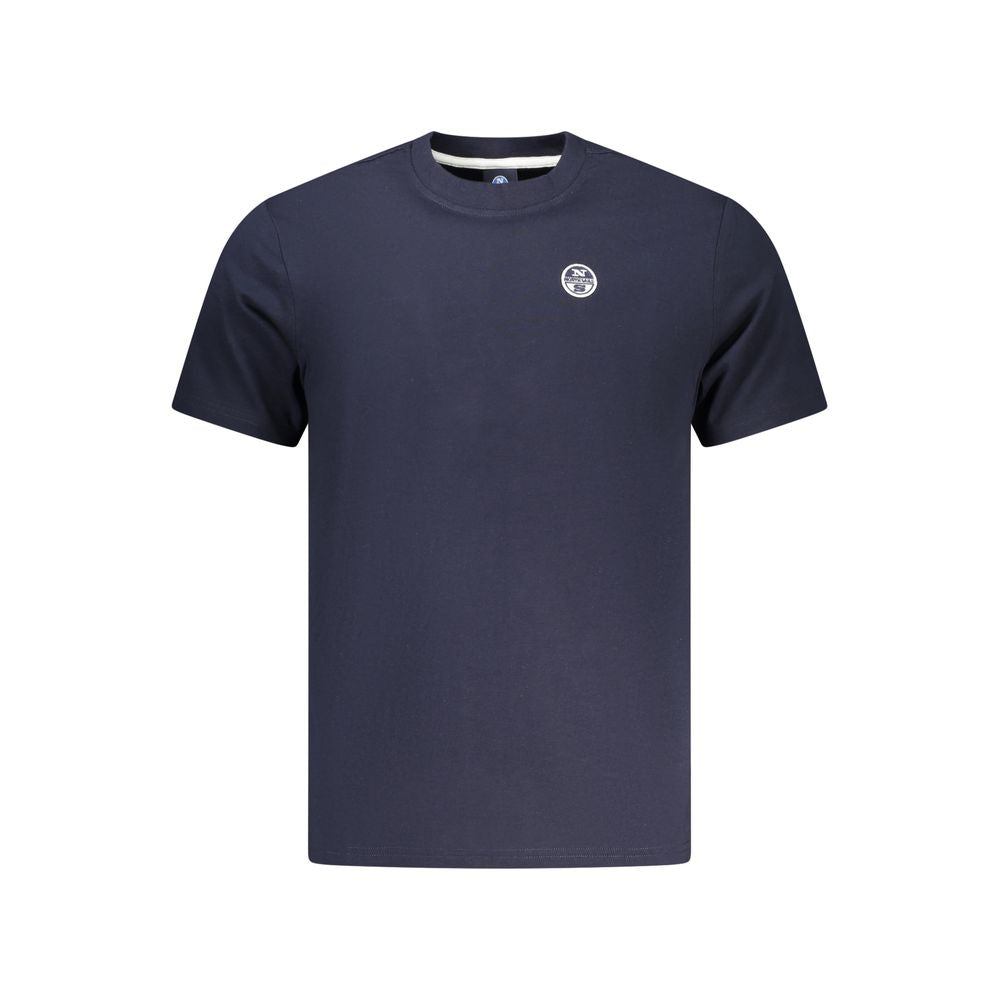 T-Shirt by North Sails for men in cotton blue showcases a unassuming silhouette, artfully detailed with a refined crew neckline and unassuming for a sophisticated, contemporary look.