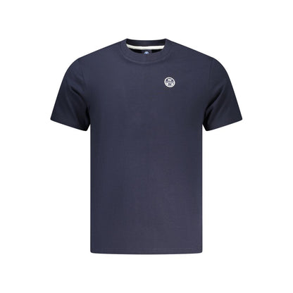 T-Shirt by North Sails for men in cotton blue showcases a unassuming silhouette, artfully detailed with a refined crew neckline and unassuming for a sophisticated, contemporary look.