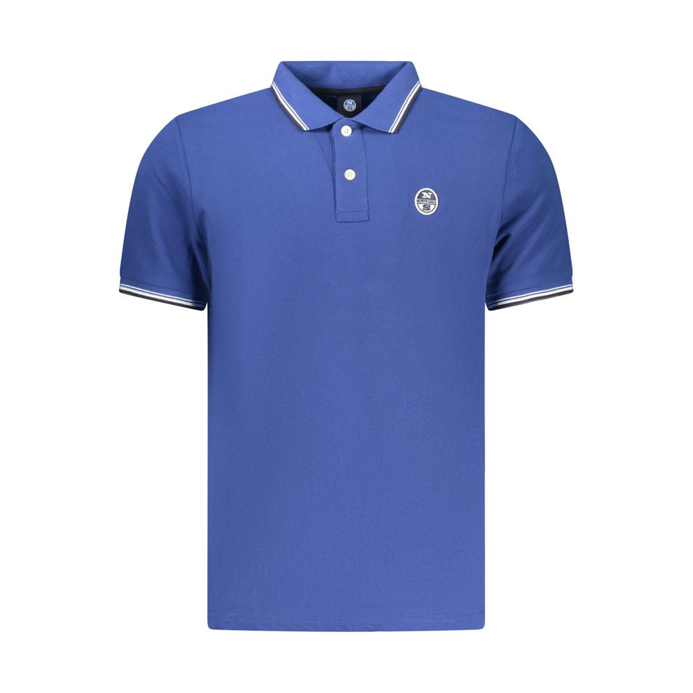 Polo Shirt by North Sails for men in cotton blue showcases a sharp silhouette, detailed with a refined and sharp for a sophisticated finish.
