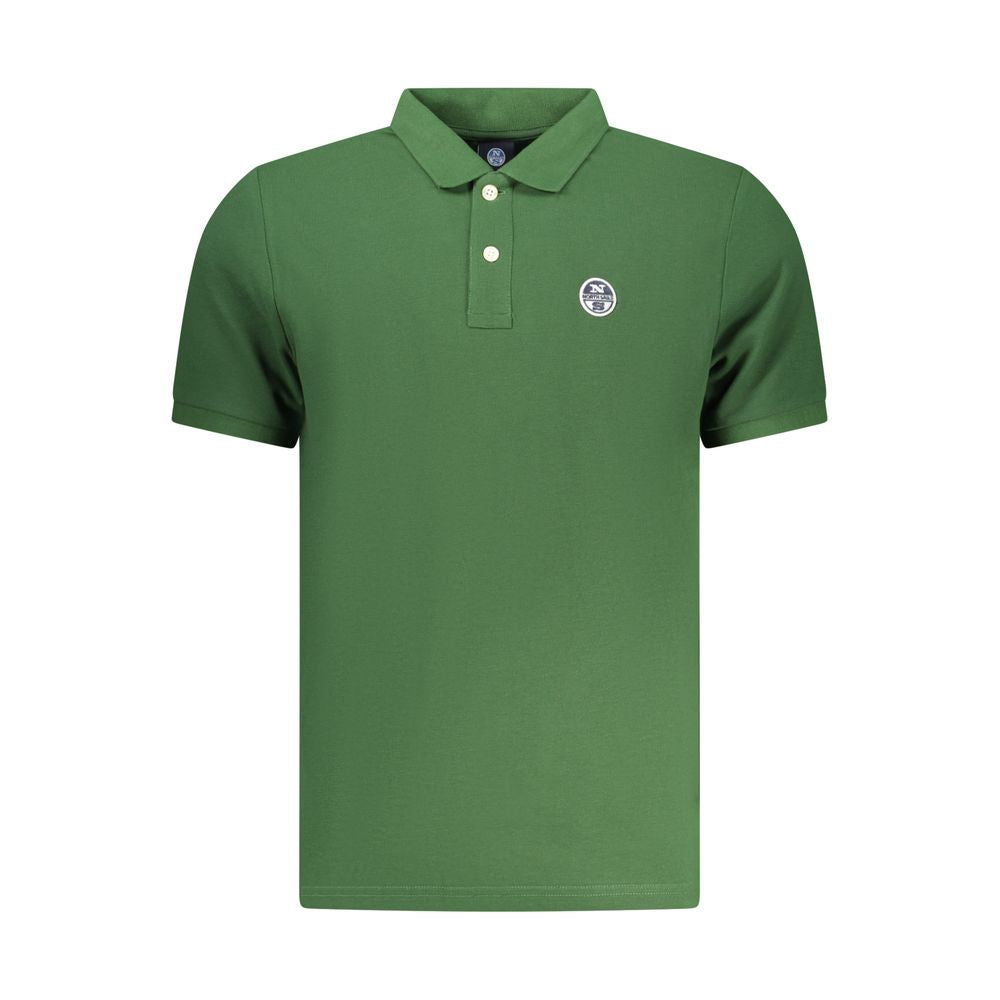 Polo Shirt by North Sails for men in cotton green showcases a sharp silhouette, detailed with a refined and sharp for a sophisticated finish.