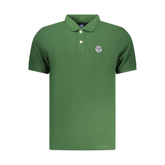 Polo Shirt by North Sails for men in cotton green showcases a sharp silhouette, detailed with a refined and sharp for a sophisticated finish.