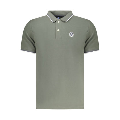 Polo Shirt by North Sails for men in cotton green presents a crisp silhouette, artfully detailed with a crisp and crisp .