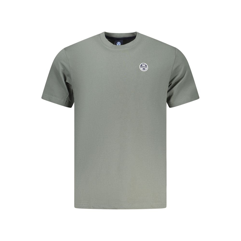 T-Shirt by North Sails for men in cotton green showcases a unassuming silhouette, artfully detailed with a refined crew neckline and unassuming for a sophisticated, contemporary look.
