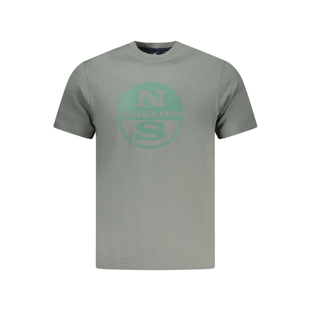 T-Shirt by North Sails for men in cotton green & print features an on trend silhouette, perfectly showcasing a on trend and crew neckline for an elevated aesthetic.