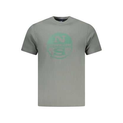 T-Shirt by North Sails for men in cotton green & print features an on trend silhouette, perfectly showcasing a on trend and crew neckline for an elevated aesthetic.