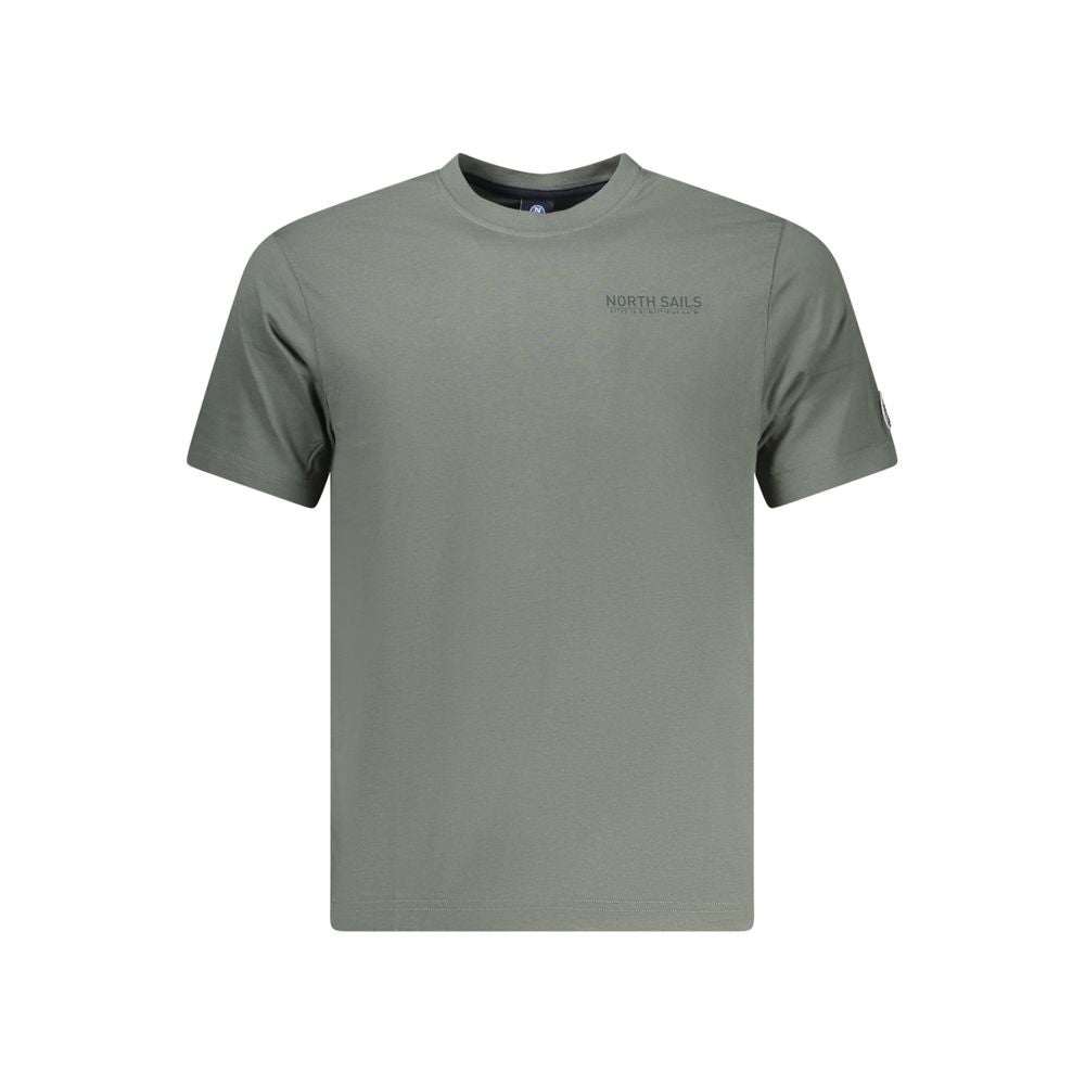 T-Shirt by North Sails for men in cotton canvas green & print features a plush silhouette, showcasing a sophisticated crew neckline and for a truly plush finish.