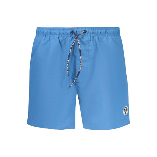 Swim Shorts by North Sails for men in polyester blue showcases a sculptural silhouette, expertly capturing the sophisticated essence of the sculptural Men's Polyester Swim Shorts design for a premium poolside look.