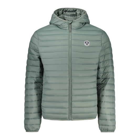 Hooded Windbreaker Jacket by North Sails for men in polyamide & polyester green showcases a modern silhouette, integrating lightweight, pockets, hooded & windproof and a modern hooded neckline for a sophisticated finish.
