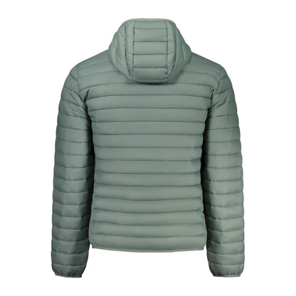 Hooded Windbreaker Jacket by North Sails for men in polyamide & polyester green features an perennial silhouette with a refined hooded neckline and perennial lightweight, pockets, hooded & windproof for a sophisticated weather-resistant look.