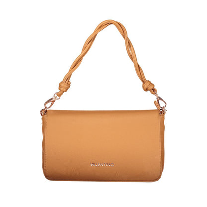 Handbag by Mario Valentino for women in polyurethane brown presents a ornamental silhouette, showcasing a secure snap & zipper, ample document-holder & internal-pockets, and versatile adjustable-strap, detachable-strap & handle for a ornamental finish.