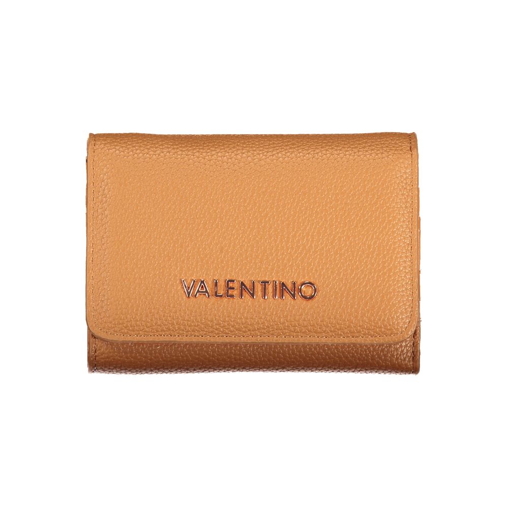 Cardholder Wallet by Mario Valentino for women in polyester polyurethane & polyethylene brown & signature presents a streamlined silhouette, showcasing the sophisticated design of the Polyester Polyurethane & Polyethylene Cardholder Wallet collection with functional card-organization compact-design.