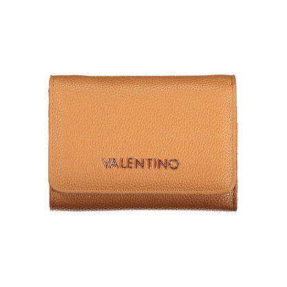Cardholder Wallet by Mario Valentino for women in polyester polyurethane & polyethylene brown & signature presents a streamlined silhouette, showcasing the sophisticated design of the Polyester Polyurethane & Polyethylene Cardholder Wallet collection with functional card-organization compact-design.