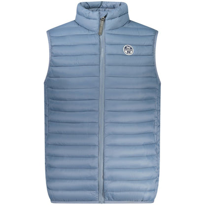 Vest by North Sails for men in polyamide & polyester blue showcases a utilitarian silhouette, artfully incorporating pockets and a utilitarian for a truly utilitarian finish.