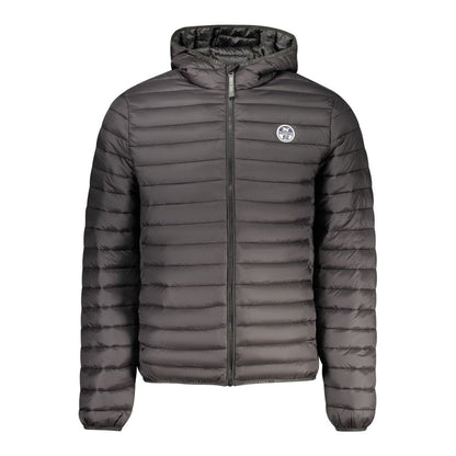 Hooded Windbreaker Jacket by North Sails for men in polyamide & polyester black showcases a urban chic silhouette, detailed with a urban chic hooded neckline and functional lightweight, pockets, hooded & windproof for a polished finish.