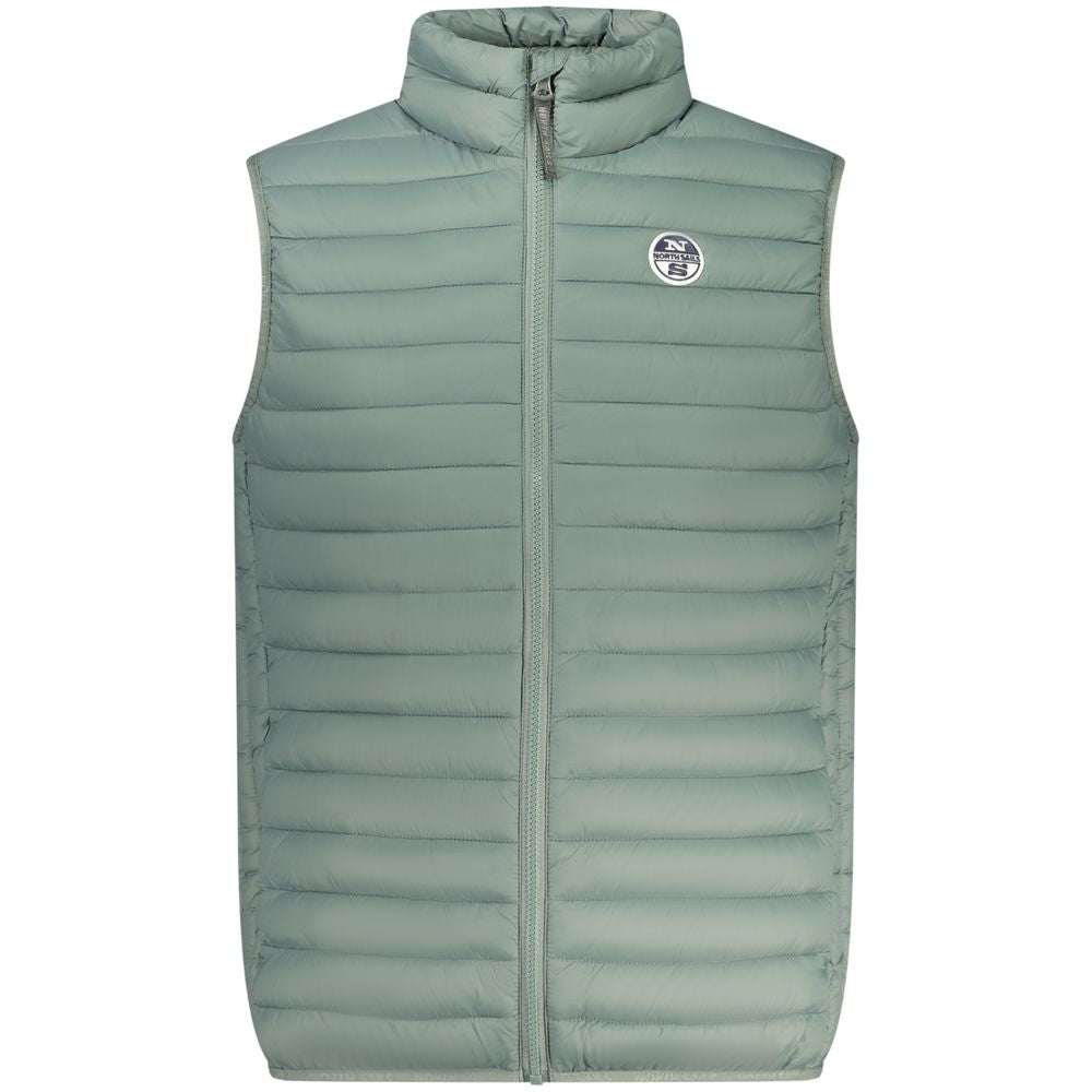Vest by North Sails for men in polyamide & polyester green showcases a dynamic silhouette, perfectly balancing lightweight & pockets with a dynamic for a sophisticated, high-fashion look.