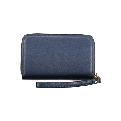 Mario Valentino Polyurethane Wallet - Blue