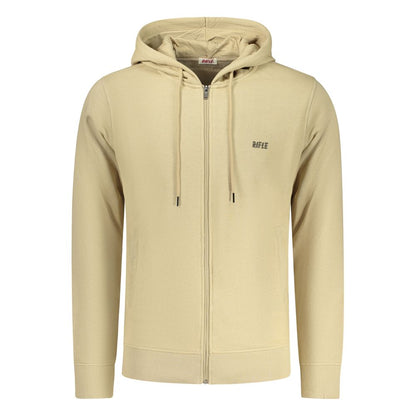 Hooded Sweatshirt Hoodie by Rifle for men in cotton polyester beige & print features a slouchy chic silhouette, detailed with a slouchy chic and a signature hooded neckline for an elevated aesthetic.