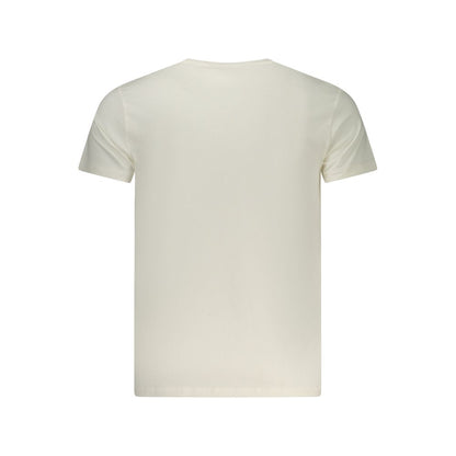 T-Shirt by Pepe Jeans for men in stretch cotton white & print features a plush silhouette, showcasing a sophisticated and for a truly plush finish.