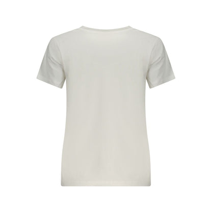 T-Shirt by Pepe Jeans for women in cotton white & print features an on trend silhouette, perfectly showcasing a on trend and for an elevated aesthetic.