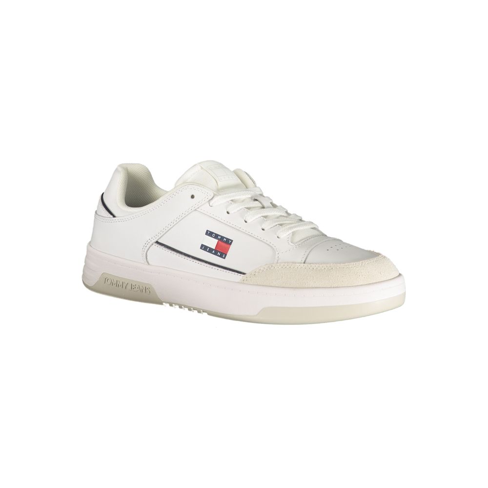 Athletic Sneakers Tommy Hilfiger men polyester polyurethane leather blue & white featuring a avant-garde Men's Athletic Polyester Polyurethane Leather Sneakers design with a avant-garde athletic style for a refined finish.