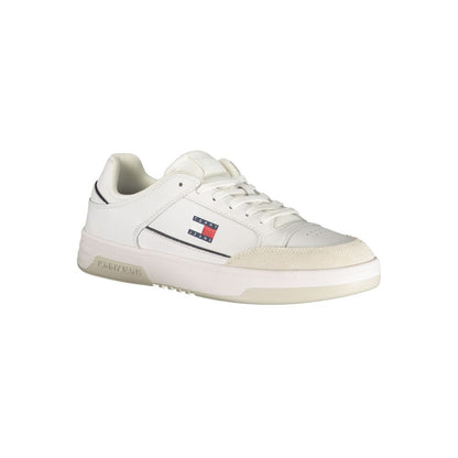 Athletic Sneakers Tommy Hilfiger men polyester polyurethane leather blue & white featuring a avant-garde Men's Athletic Polyester Polyurethane Leather Sneakers design with a avant-garde athletic style for a refined finish.