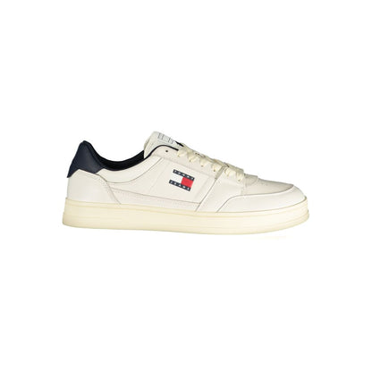 Athletic Sneakers by Tommy Hilfiger for men in polyester polyurethane leather blue & white showcases an impeccable silhouette, defined by an impeccable athletic style design that perfectly captures the essence of the Men's Athletic Polyester Polyurethane Leather Sneakers.