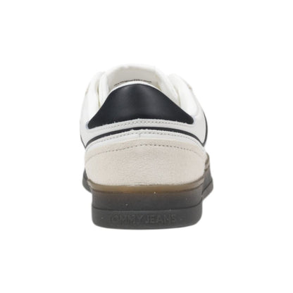 Sneakers by Tommy Hilfiger Jeans for men in polyurethane leather & rubber black features an opulent silhouette from the Men's Low-Top Casual Polyurethane Leather & Rubber Sneakers collection, showcasing a signature low-top casual style with an opulent finish.