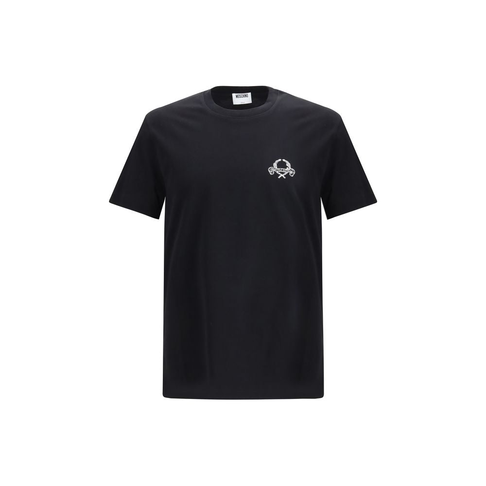 T-Shirt by Moschino for men in organic cotton black features an on trend silhouette, perfectly showcasing a on trend and for an elevated aesthetic.