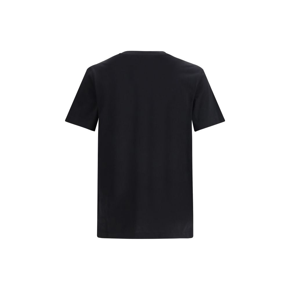 T-Shirt by Moschino for men in organic cotton black features a plush silhouette, showcasing a sophisticated and for a truly plush finish.