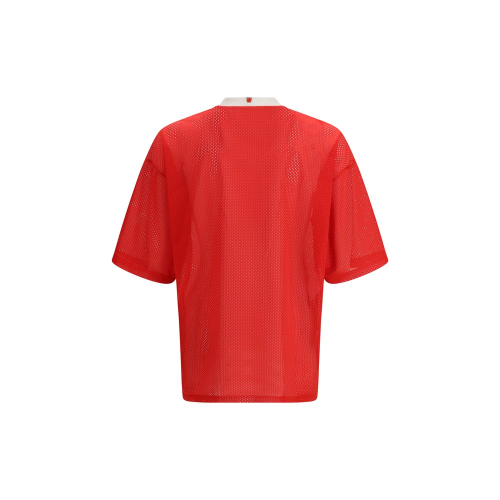 Activewear T-Shirt by Moschino for men in polyester multicolor & print features an ergonomic design with mesh-panels & breathable-design, highlighting a ergonomic length and ergonomic crew neckline for a high-performance look.
