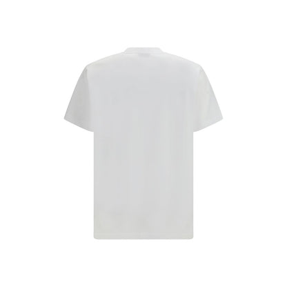 T-Shirt by Moschino for men in cotton white features an on trend silhouette, perfectly showcasing a on trend and round neckline for an elevated aesthetic.