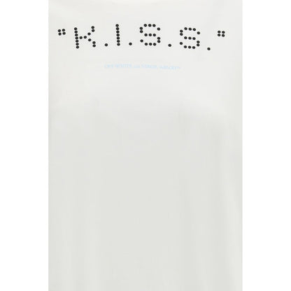 Activewear T-Shirt by Off-White for women in cotton white, signature & print features an contemporary design with , a length, and a contemporary crew neckline.