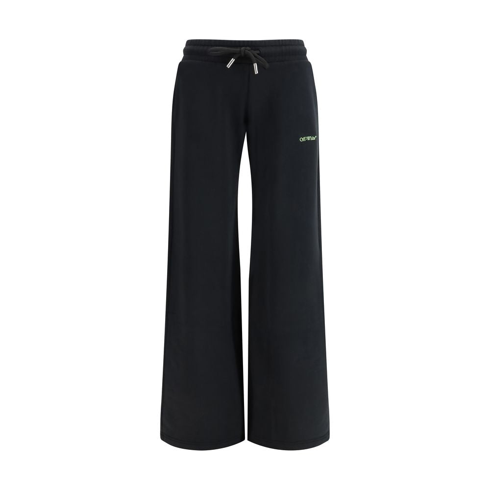 Sweatpants by Off-White for women in cotton black, white & signature features an versatile silhouette, integrating performance-ready with a versatile relaxed-fit, regular-fit & wide, long, and .