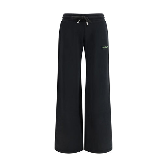 Sweatpants by Off-White for women in cotton black, white & signature features an versatile silhouette, integrating performance-ready with a versatile relaxed-fit, regular-fit & wide, long, and .