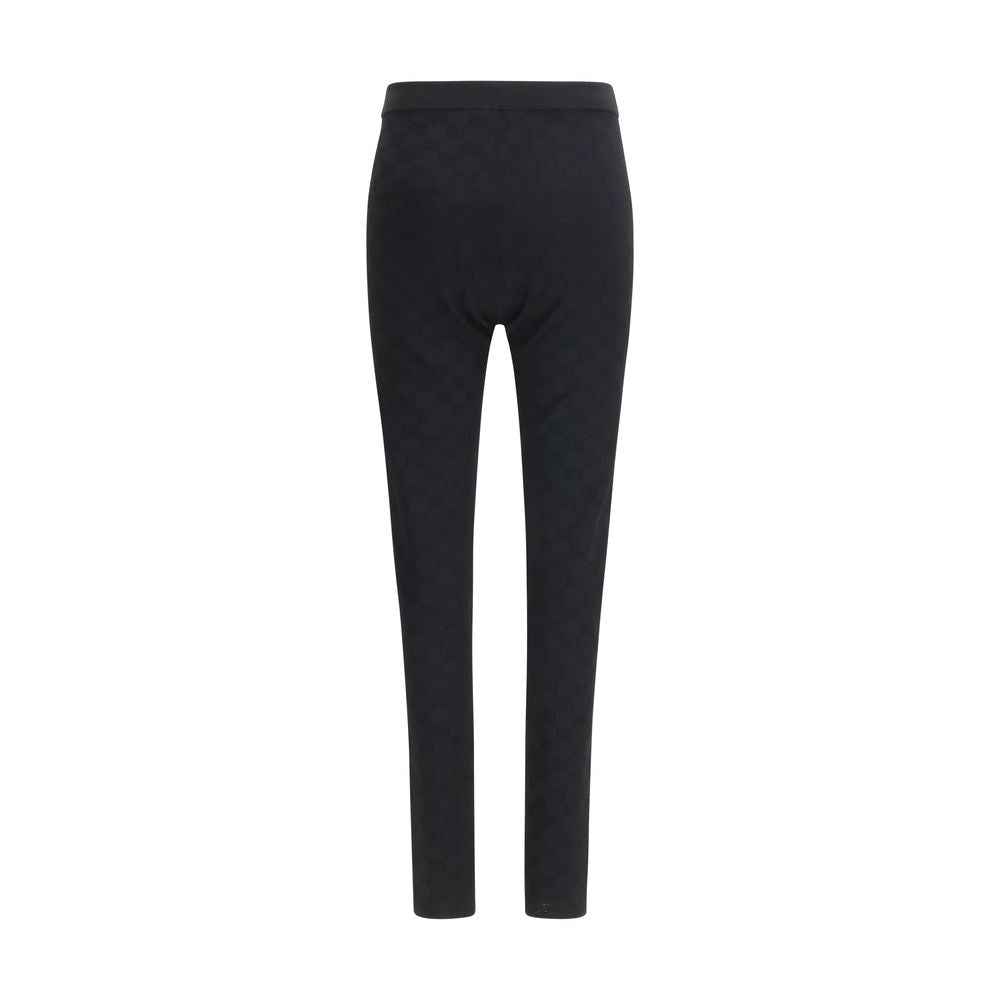 Activewear Leggings by Gucci for women in polyester & viscose black, natural & jacquard features an streamlined regular-fit & leggings and with a long cut, beautifully enhanced by performance-driven .