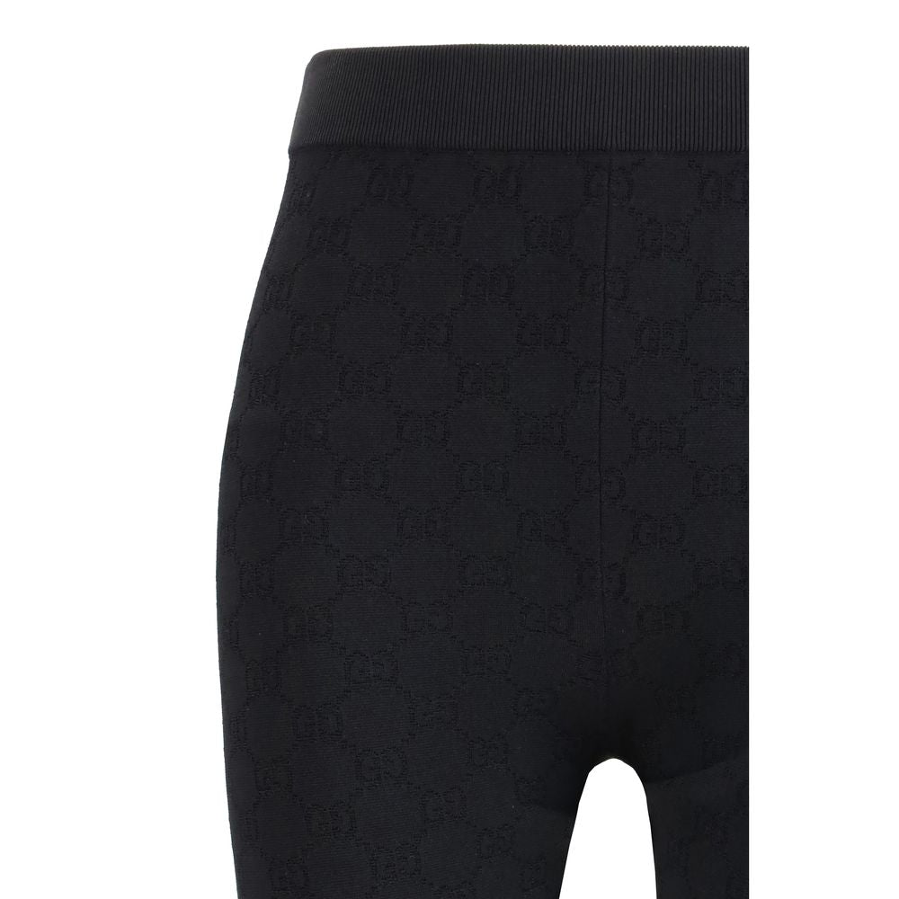 Activewear Leggings by Gucci for women in polyester & viscose black, natural & jacquard features a sporty regular-fit & leggings with a and long, showcasing a sporty silhouette enhanced by innovative .