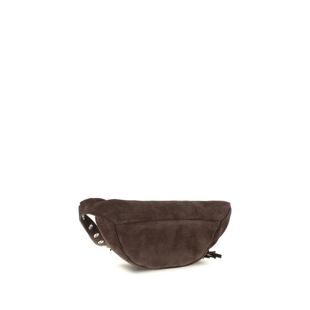 Small Shoulder Fanny Pack Bag by Valentino Garavani for men in bos taurus calf suede leather brown & signature features an effortlessly chic silhouette with a secure zipper, ample , and versatile adjustable-strap & belt-strap for effortlessly chic everyday luxury.
