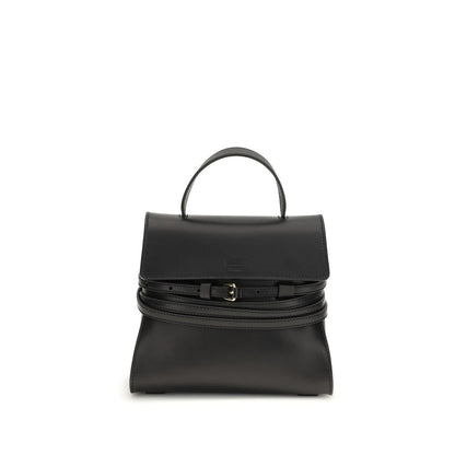 Flap Handbag by Moschino for women in bos taurus calf nubuck leather black features an refined silhouette, showcasing a secure snap, flap & magnetic, ample , and versatile detachable-strap, belt-strap & handle for a sophisticated refined aesthetic.
