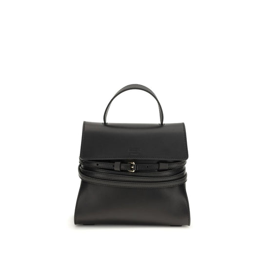 Flap Handbag by Moschino for women in bos taurus calf nubuck leather black features an refined silhouette, showcasing a secure snap, flap & magnetic, ample , and versatile detachable-strap, belt-strap & handle for a sophisticated refined aesthetic.