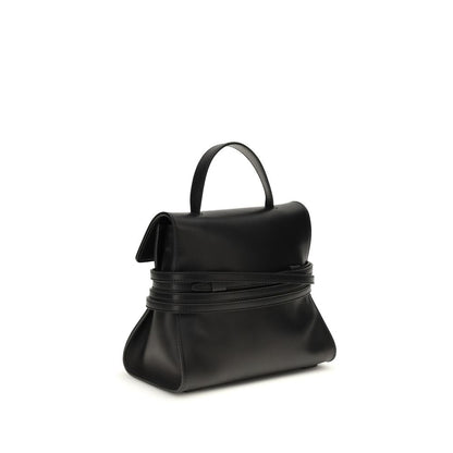 Flap Handbag by Moschino for women in bos taurus calf nubuck leather black features an refined silhouette, showcasing a secure snap, flap & magnetic, ample , and versatile detachable-strap, belt-strap & handle for a sophisticated refined aesthetic.