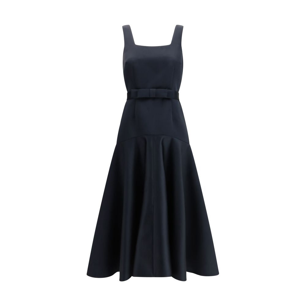 Dress by P.A.R.O.S.H. for women in polyester satin blue features an sultry silhouette defined by a and sleeveless, falling to an sultry midi for a sultry look.