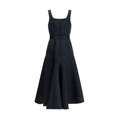 Dress by P.A.R.O.S.H. for women in polyester satin blue features an magnificent silhouette, artfully detailed with a magnificent and that flows into an magnificent midi.