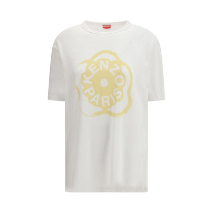 T-Shirt by Kenzo for women in cotton white, signature & print features a plush silhouette, showcasing a sophisticated and for a truly plush finish.