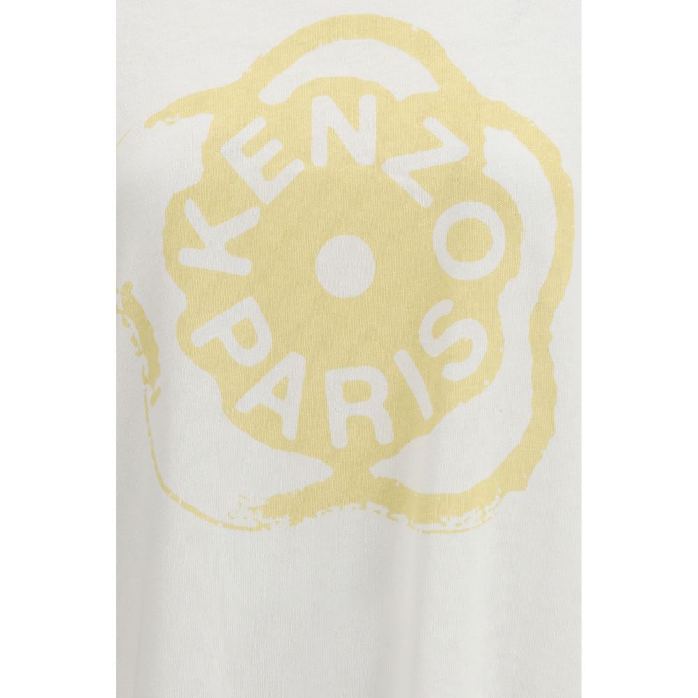 T-Shirt by Kenzo for women in cotton white, signature & print showcases a chic silhouette, artfully detailed with a chic and for a chic finish.