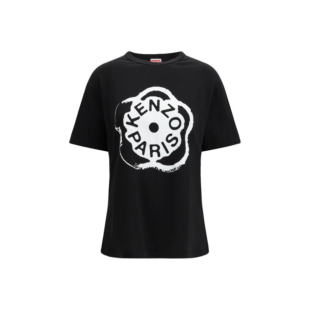 T-Shirt by Kenzo for women in cotton black, signature & print showcases a chic silhouette, artfully detailed with a chic and for a chic finish.