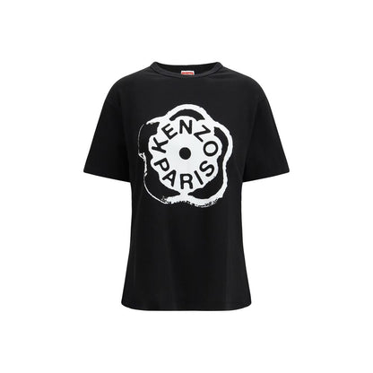 T-Shirt by Kenzo for women in cotton black, signature & print showcases a chic silhouette, artfully detailed with a chic and for a chic finish.